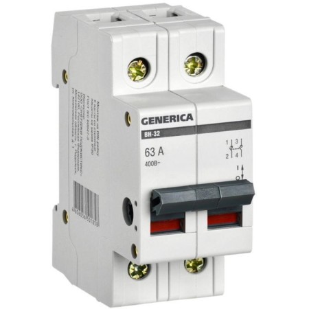 Geneerica IEK MNV15-2-063, 2P, 63A load switch
