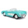 MASTO DIE-CAST 1957 Chevrolet Corvette machine, opening doors, 1:24, turquoise color