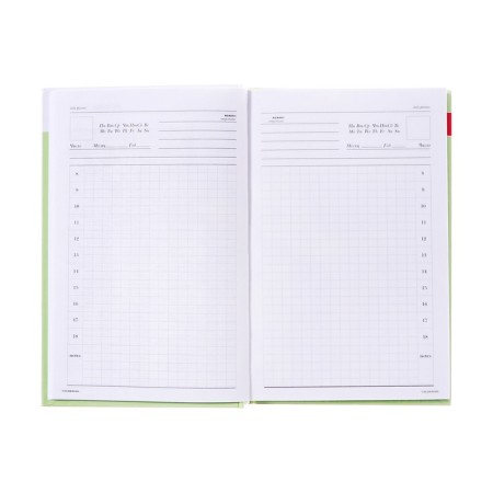 Diary of a low -up A5, 128 sheets in the Avocado and Donut cage, solid cover, glossy lamination, block 55 g/m2-12
