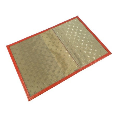Cover for a passport with a pocket, the color is red-1