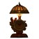 Clock - alarm clock "Fireplaces. Parrots", with backlighting - a nightlight, discrete move, 16 x 31 cm