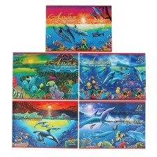 A4 drawing album, 12 sheets on the Hatber Dolphin Hatber paperwork, block 100 g/m2, mix