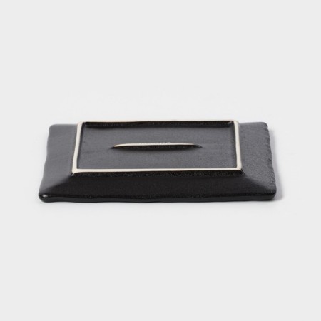 Porcelain dish for supply to Magistro Pietra Lunare, 16 × 16 cm, black color-2