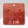 Earrings Metal "Lightning", red color
