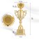 Cup 122C, award figure, gold, plastic stand, 34 × 13 × 9 cm.