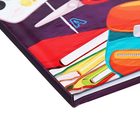 Diary for grades 1-4 "back to school. Collage", solid cover, glossy lamination, 48 sheets-2