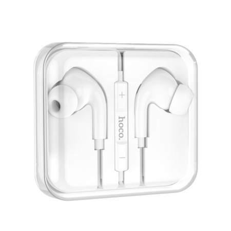 Hoco M101 PRO headphones, wired, vacuum, microphone, 1.2 m, white-3