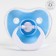 Silicone dummy anatomical with a cap, from 0 - 3 months, the color of the blue