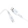 Hoco X65, microUSB - USB, 2.4 A, 1 m, tpe braid, white
