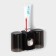 Holder for toothbrushes with a toothpaste, a glass of 2 pcs, 20 × 10.2 × 6.2 cm, black color