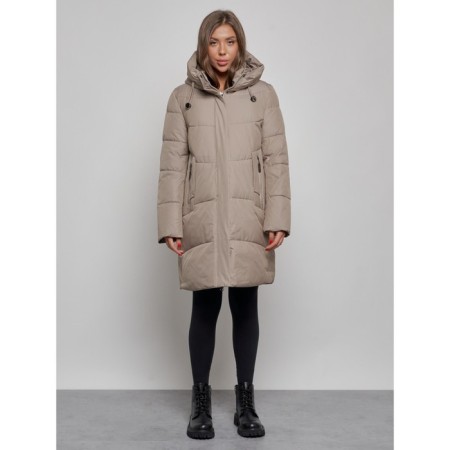 Coat insulated winter female, size 50, beige color