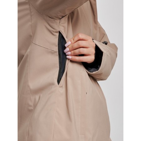 Ski costume female winter, size 52, beige color-5