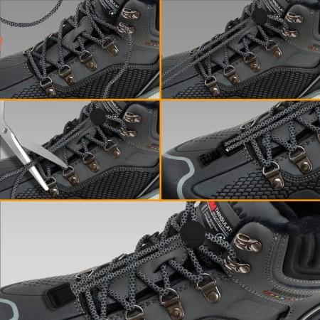 Set for laces, d = 5 mm, latch and tip, 2 pairs, black color-4
