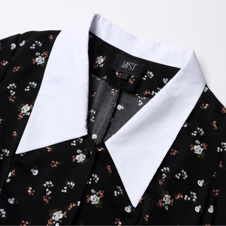 Women's dress with collar Mist p. 44, black-8