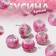 Bead "Paints", 1.1 × 0.8, white-pink color