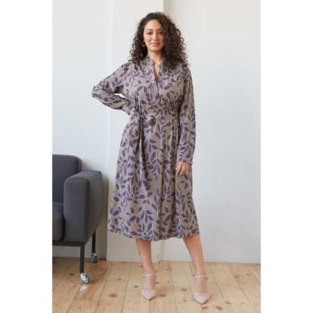 Women's dress, size 46, brown color-3