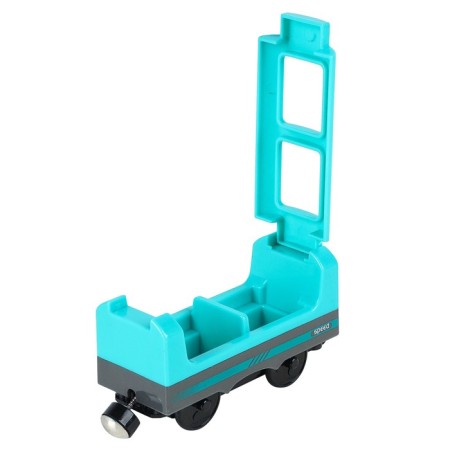 Toy train "My city", 3 items, on batteries, turquoise-5