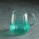 Magistro gradient glass drinks set, 5 items: a jug of 1.8 liters, 4 circles 300 ml, turquoise color
