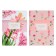 A5 BUSINESS BLOCK, 80 sheets in the FLORA line, Euro-format, hard cover, matte lamination, selective varnish, offset block, mix