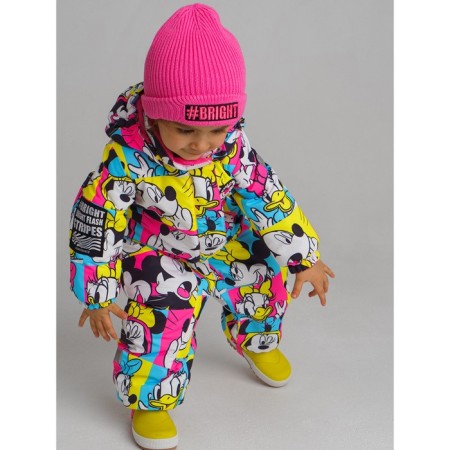 Knitted hat for girls, size 48, Fuchsia color-4