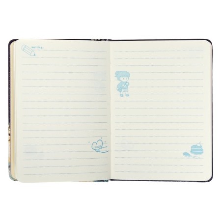 Gift notebook, A6+, 132 sheets, color block, with a curly refrain, on the magnet "cat", mix-7