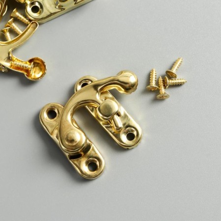 Castle Metal for the box "hook" gold set 4 pcs 2.7x2.5 cm