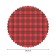 The tablecloth “Red-black cage”, round, Saten, D = 150 cm