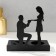 Summary Metal for 2 candles "Dry" black 12.5x12x6.8 cm