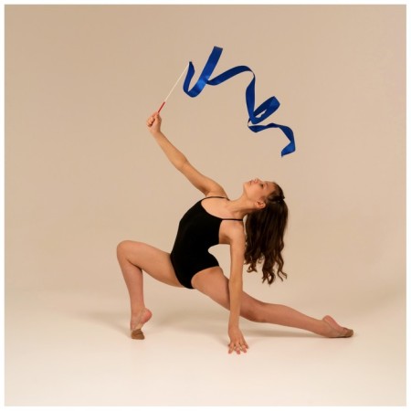 Ribbon for rhythmic gymnastics with a stick Grace Dance, 4 m, blue color-6