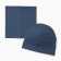 Kit for children (hat, snood) for a boy, jeans color, size 50-52