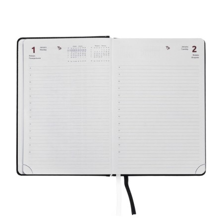 Gift Davente.bravo Set: Dated Dated 2024, A5, 176 sheets, solid cover, block 70 g/m2, black + ballpoint pen-9
