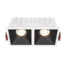 The built-in lamp Technical DL043-02-10W3K-SQ-WB, 20W, 12.6x6.5x5.2 cm, LED, 900LM, 3000K, white-black color