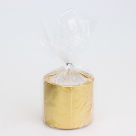 Candle "Cylinder" in a candlestick of gypsum is small, 5x3.5cm, gold-3