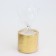 Candle "Cylinder" in a candlestick of gypsum is small, 5x3.5cm, gold