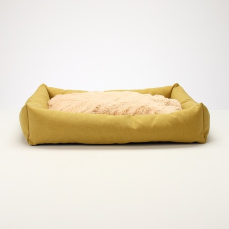 An animals bed, 60*50*15 cm, martial, synthetic winterizer, temptation. Fur, mustard-1