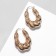 Earrings Metal "embossed" braid, color gold