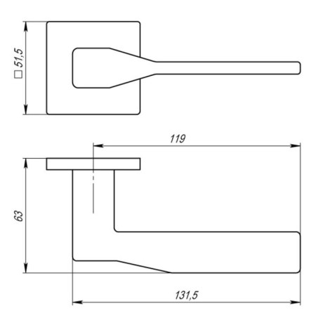 Separate handle Grand USS BPVD-77, Frozen Nickel Color-1