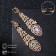 Hanging earrings with rhinestones "evening" tail, rainbow color in gold, 8 cm