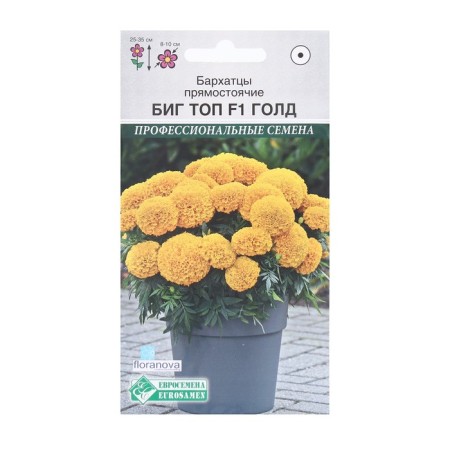 Flower seeds marigolds erect big top f1 Gold, 10 pcs