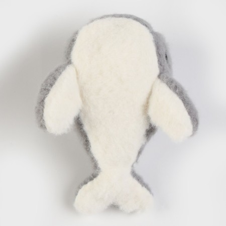 Soft toy "Kit" on a key fob, 11 cm, color gray color-3