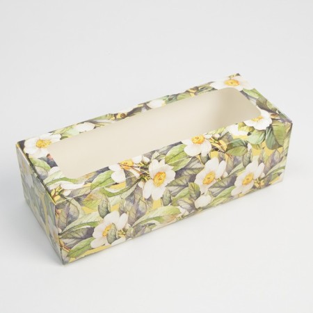 Confectionery packaging, a cupcake box with a window, “happy moments”, 26 x 10 x 8 cm-1
