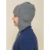 Children's hat, size 51-52, gray color