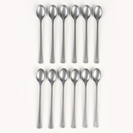Tablespoons plastic, in a set 12 pieces, color silver-1