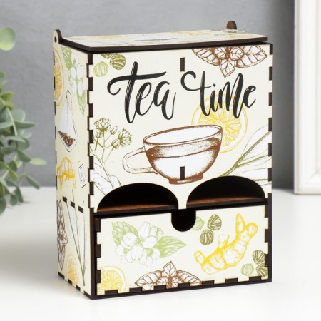 The tea house is double with a box "grass" 20x8.7x15.2 cm