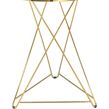Wooden table Milena metal, white/gold 60x60x76 cm-2