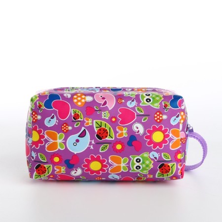 Cosmetic bag with lightning, purple color/multi -colored-1