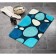 Bathroom mat, Pepple room, blue color