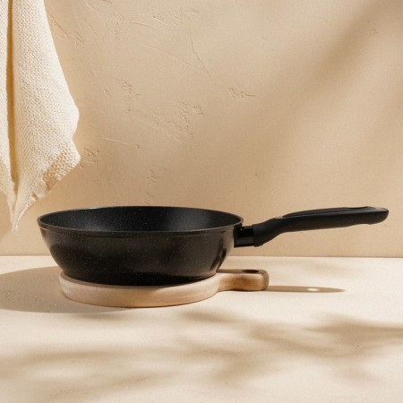 Aluminum pan with high side SL Home, D = 26 cm, h = 7 cm, anti -stick coating, induction, black color-2