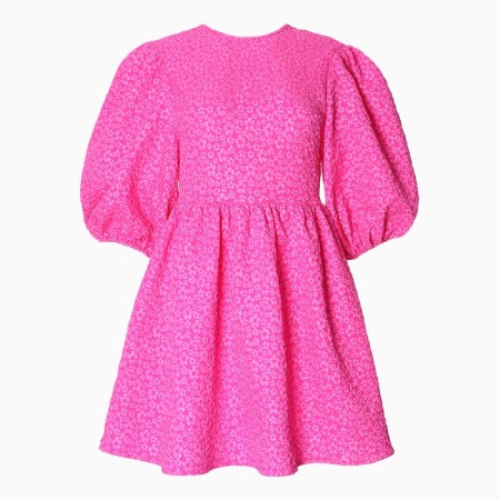 Women's dress with a neckline on the back MIST, p. M, pink-4