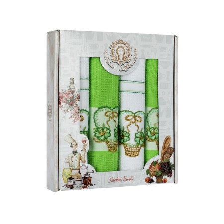 A set of wuffed napkins Diva Afrodita "Flowers", size 45x65 cm, 4 pcs-1